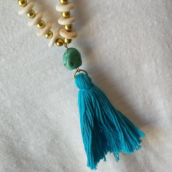 Bead and Tassel Necklace - Picture 5 of 7